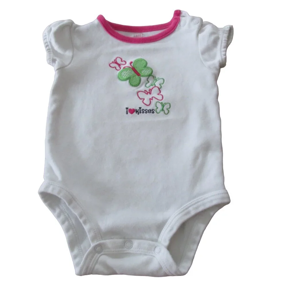 Carters Just One You 1 Pc‎ Bodysuit Toddler Girls 12M White Short Sleeve Snap